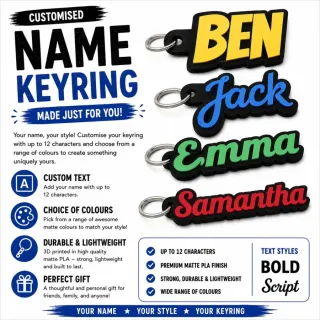 Name Keyring - Customisable