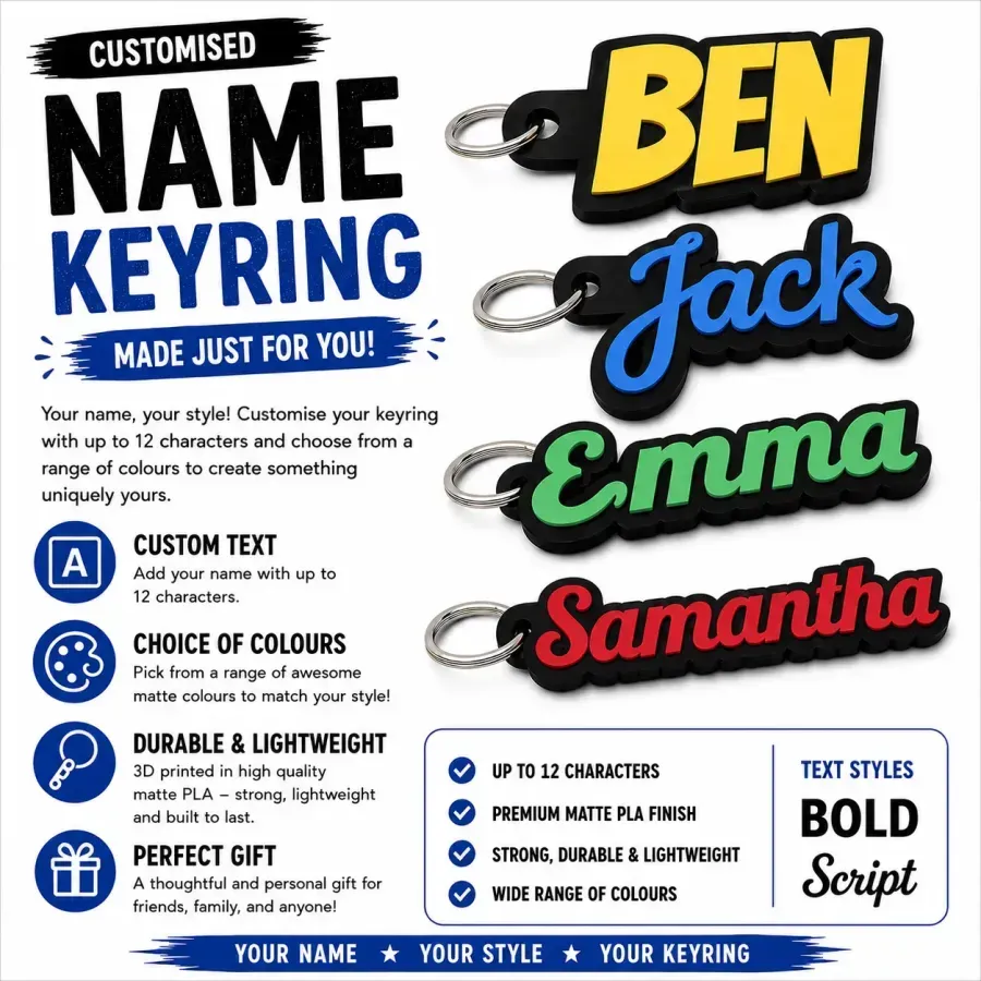 Name Keyring - Customisable