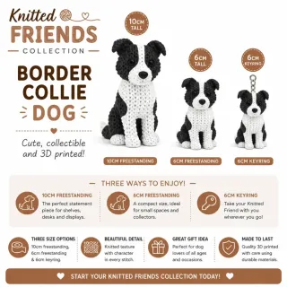 Knitted Dog - Border Collie