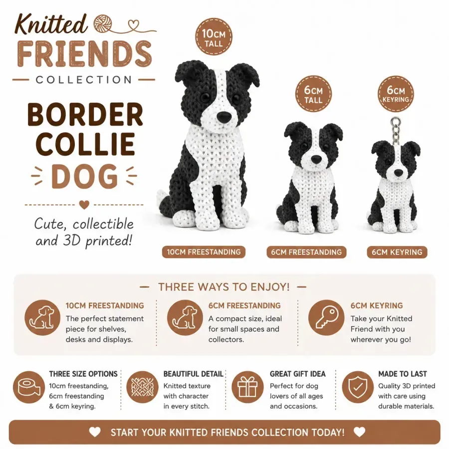 Knitted Dog - Border Collie