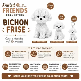 Knitted Dog - Bichon Frise