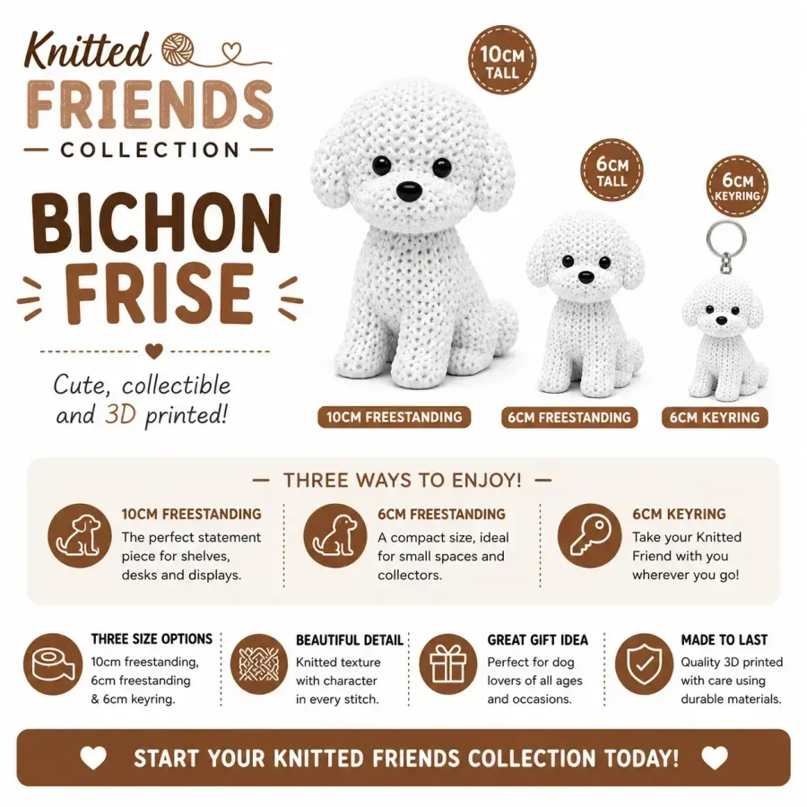 Knitted Dog - Bichon Frise