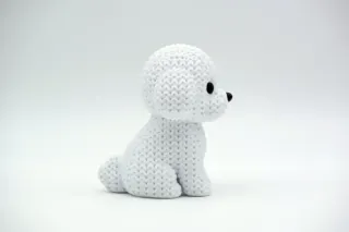 Knitted Dog - Bichon Frise photo 2