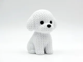 Knitted Dog - Bichon Frise photo 4