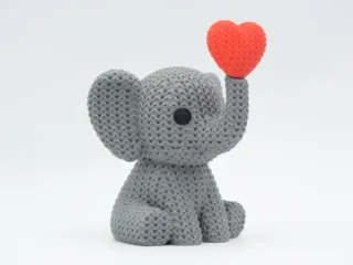 Knitted Elephant - Blowing Heart photo 2