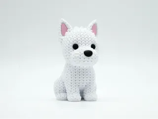 Knitted Dog - Westie photo 2