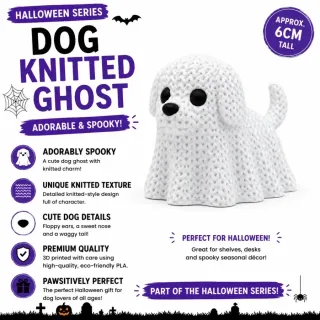 Knitted Halloween Dog Ghost