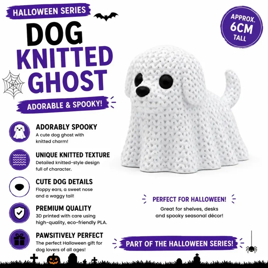 Knitted Halloween Dog Ghost