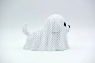 Knitted Halloween Dog Ghost photo 3
