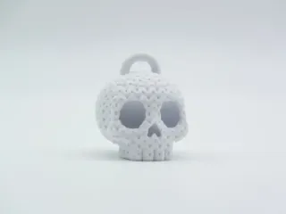 Knitted Halloween Skull Keychain photo 2