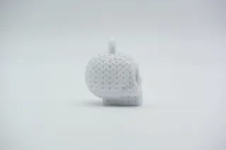 Knitted Halloween Skull Keychain photo 3