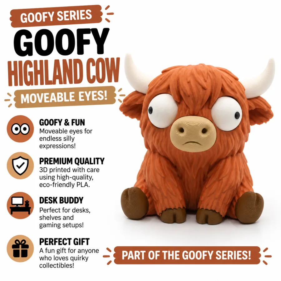 Goofy Highland Cow