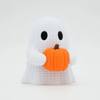 Knitted Halloween Pumpkin Ghost photo 2