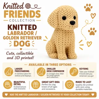 Knitted Dog - Labrador / Golden Retriever photo 2