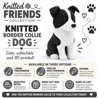 Knitted Dog - Border Collie