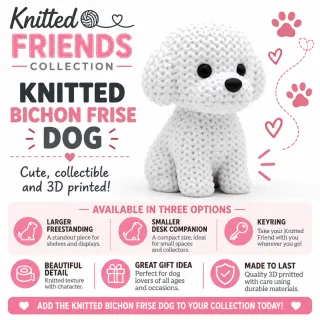Knitted Dog - Bichon Frise