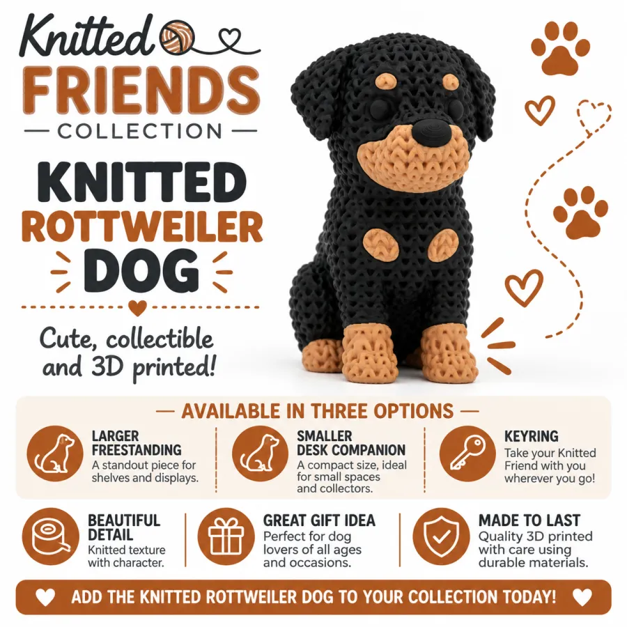 Knitted Dog - Rottweiler