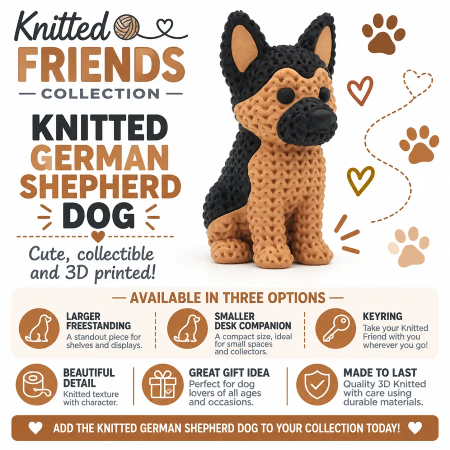 Knitted Dog - German Shepherd