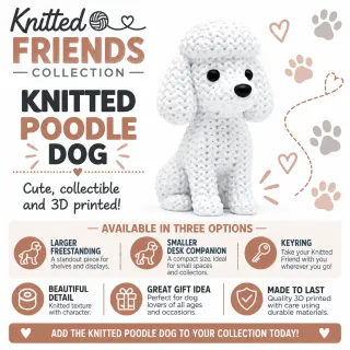 Knitted Dog - Poodle photo 1