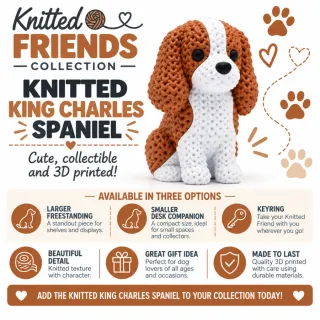 Knitted Dog - King Charles Spaniel photo 2