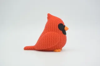 Knitted Cardinal Bird photo 2