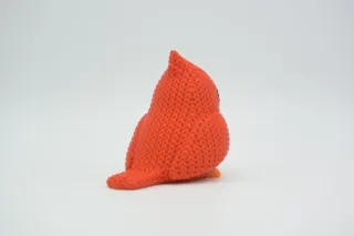 Knitted Cardinal Bird photo 3