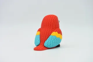 Knitted Scarlet Macaw Parrot photo 3