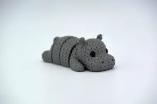 Knitted Flexi Hippo photo 1